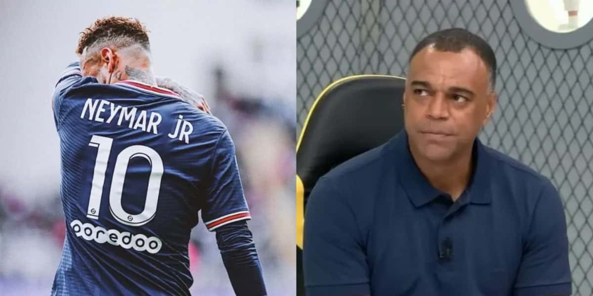 O retorno TRIUNFAL de Neymar Jr. ao Santos cravado por Denílson - (Foto: Montagem / TV FOCO)