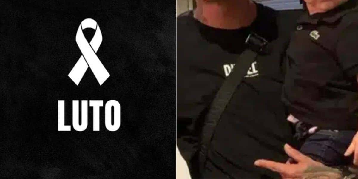 Imagem de luto / Matheuzinho e sua filha - Montagem: TVFOCO