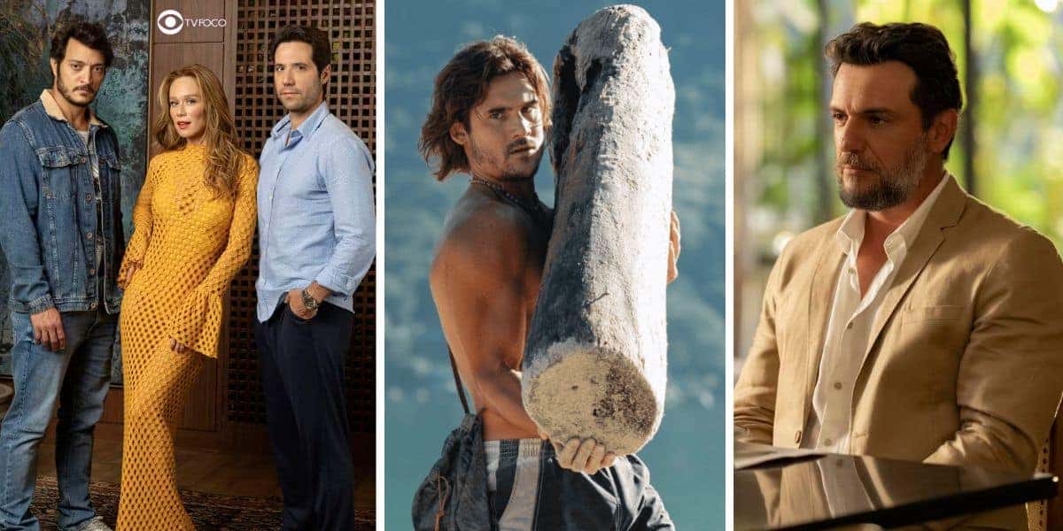 Henrique, Ísis, Rudá e Molina em Mania de Você (Foto: Reprodução / Globo / Montagem TV Foco)