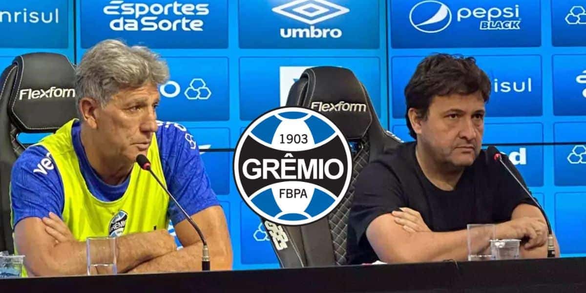 Alberto Guerra e Renato Gaúcho no Grêmio (Reprodução: Gremio.Net)