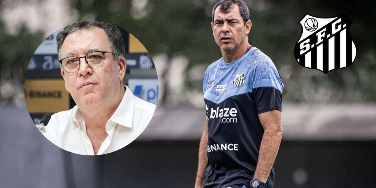 Teixeira e Carille do Santos (Foto: Reprodução / Gazeta Esportiva / SFC)