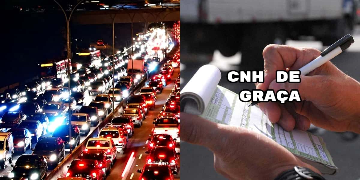 Essa ação no trânsito causa multa e suspensão da CNH (Foto: Montagem)