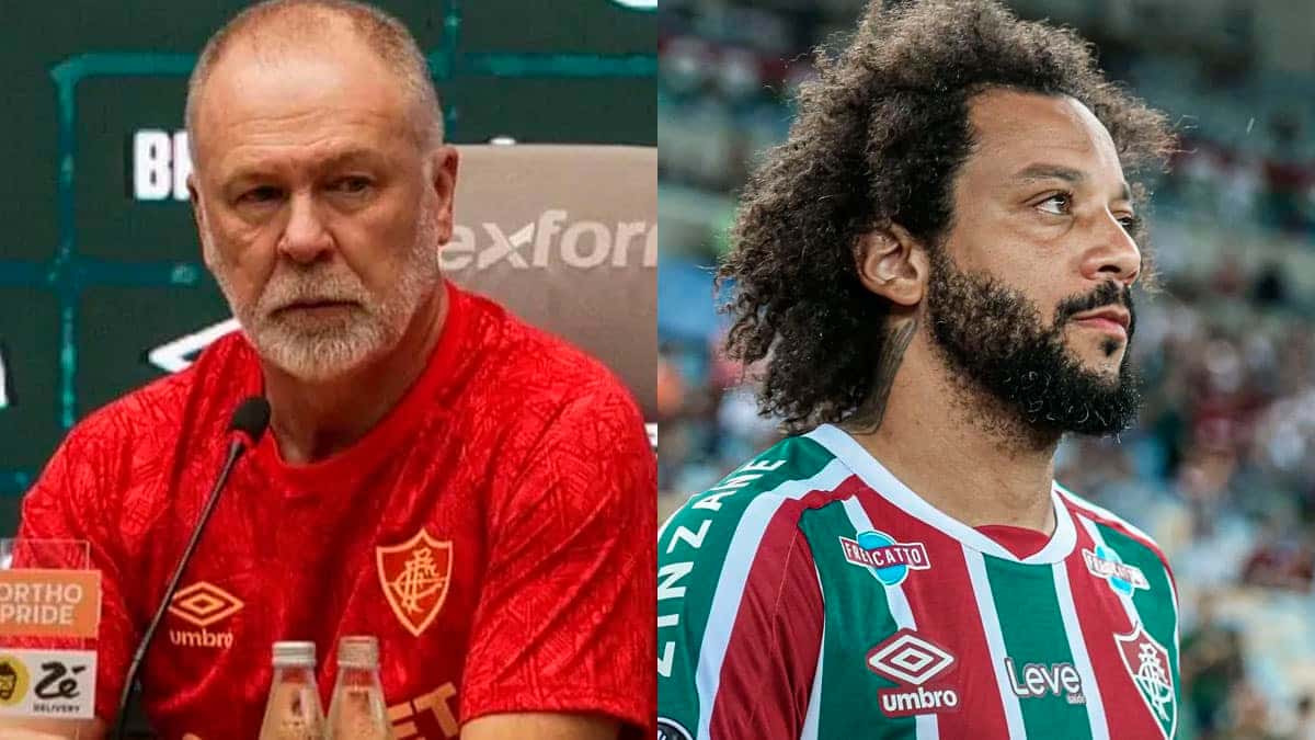 Marcelo ( MARCELO GONÇALVES / FLUMINENSE FC) - Mano Menezes (Foto: Lucas Merçon/Fluminense)