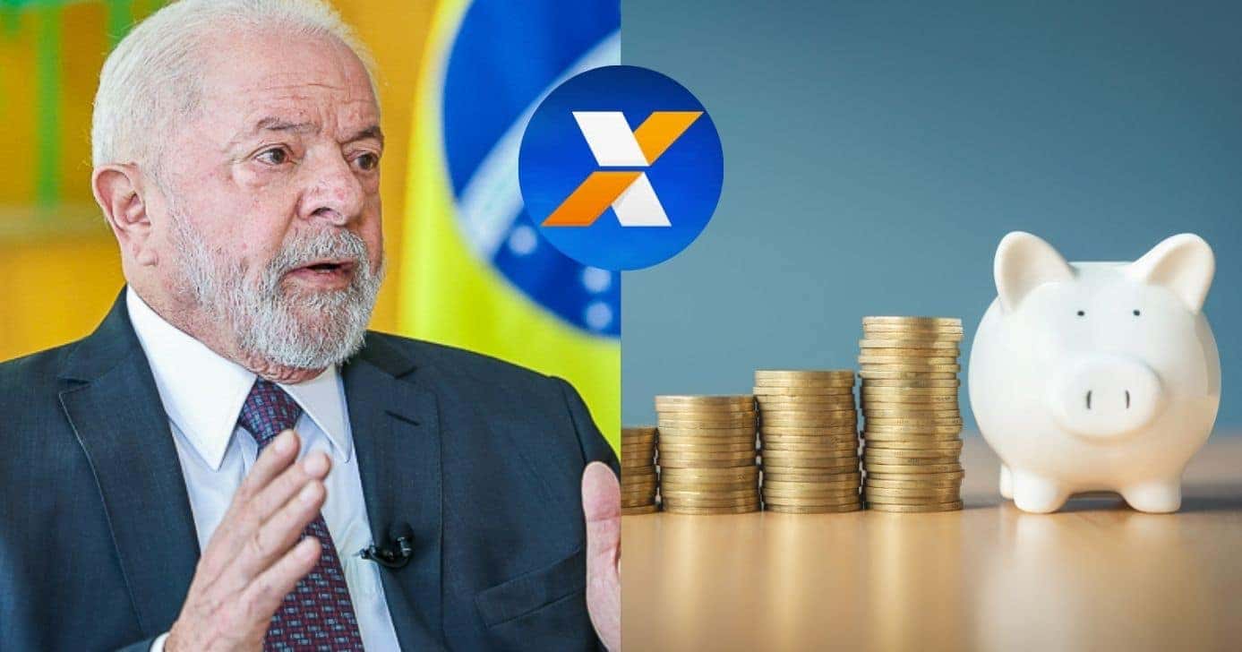 Lula, logo Caixa e ilustração poupança (Fotos: Reproduções / Ricardo Stuckert / Internet / Canva)
