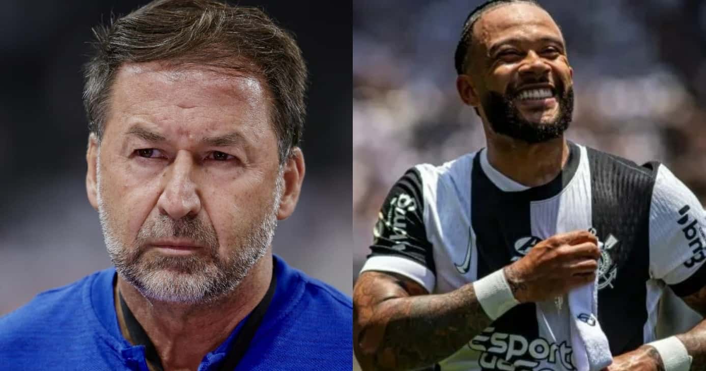 Depay e Augusto Melo Corinthians (Foto: Reprodução/Montagem TV Foco)
