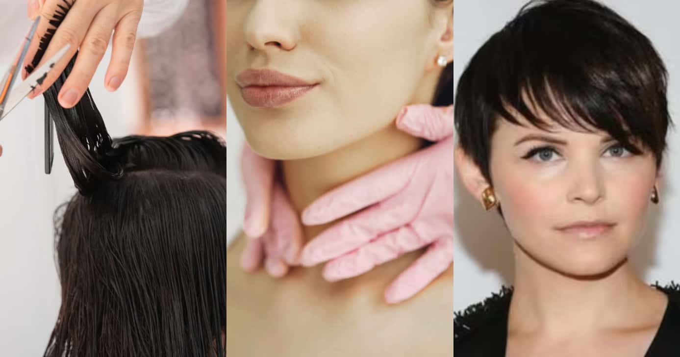 Mandíbula valorizada sem plástica com 4 cortes de cabelo (Foto: Montagem)