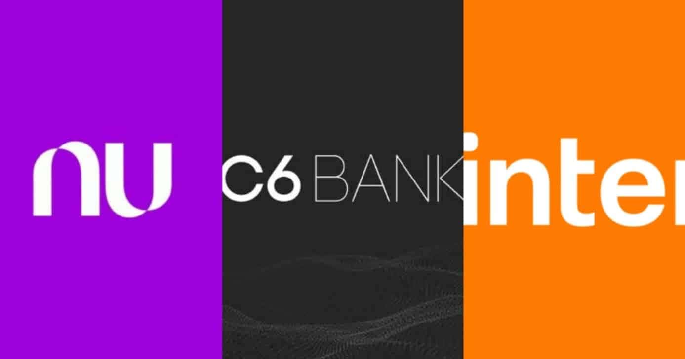 Nubank, Inter e C6 Bank - Foto: Internet