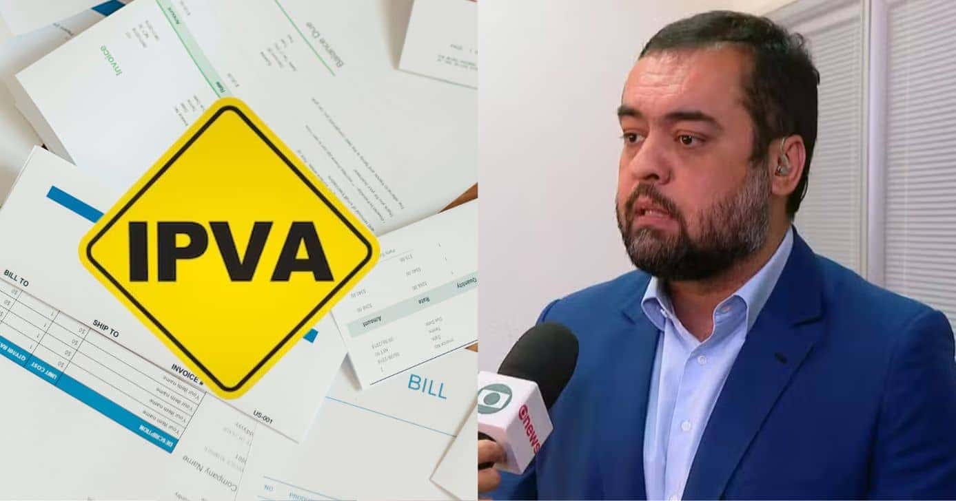 IPVA e Cláudio Castro (Fotos: Reproduções / Canva / Globo)