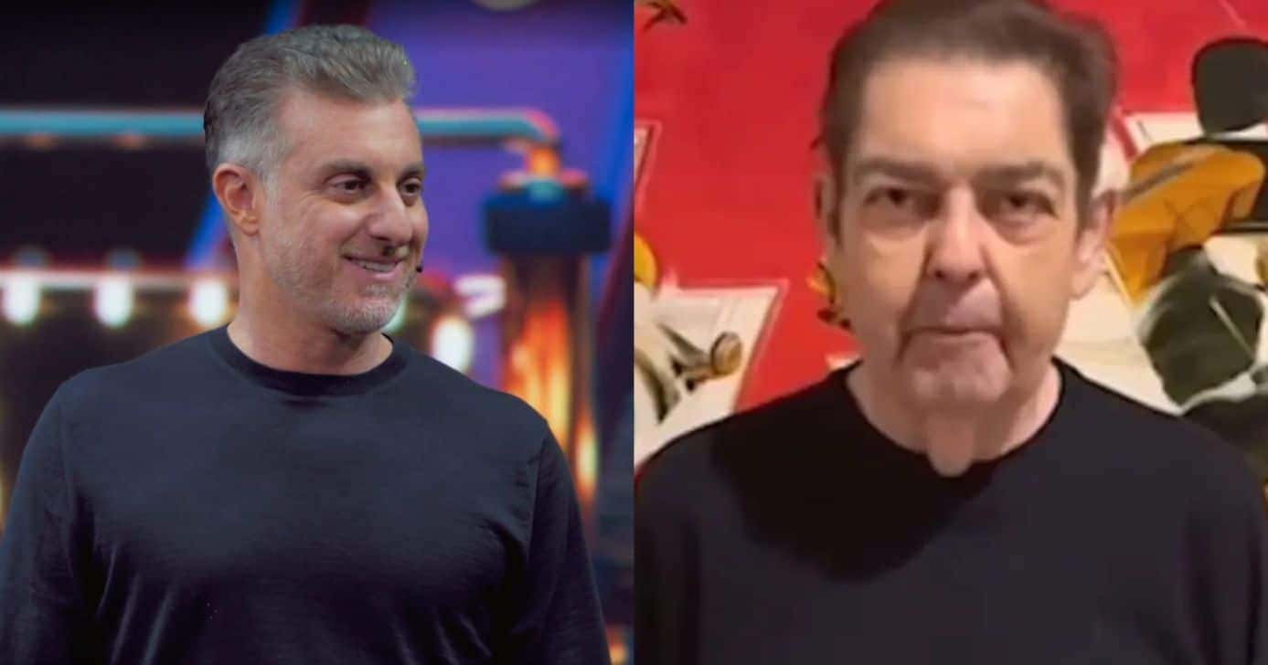 Luciano Huck e Faustão no Domingão (Foto: Reprodução / Globo)