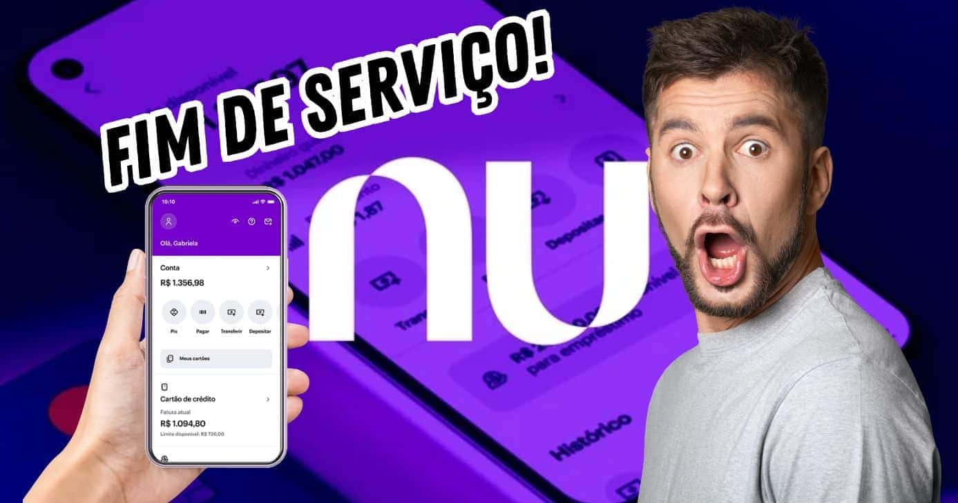 Nubank crava fim de serviço e atinge 100M de clientes (Reprodução/Montagem TV Foco/Canva)