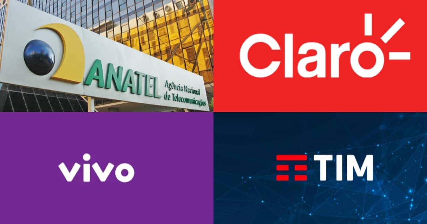 Anatel, Vivo, Claro e TIM (Foto: Montagem TV Foco/Canva)