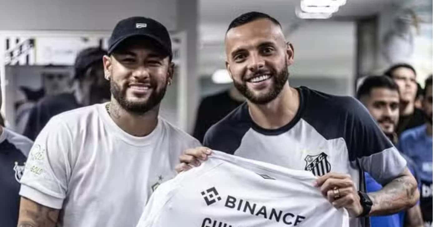 Guilherme e Neymar no Santos (Foto: Reprodução/ Internet)