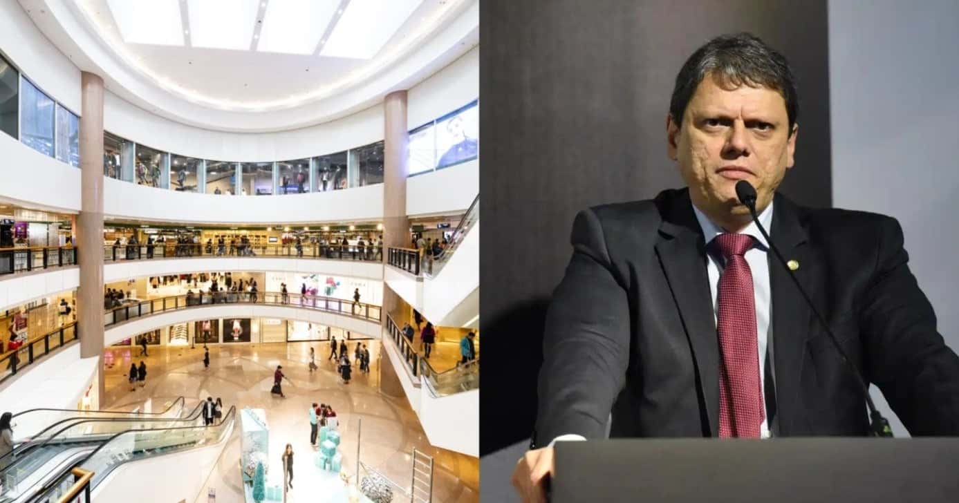 Shopping e Tarcísio de Freitas - Foto: Internet