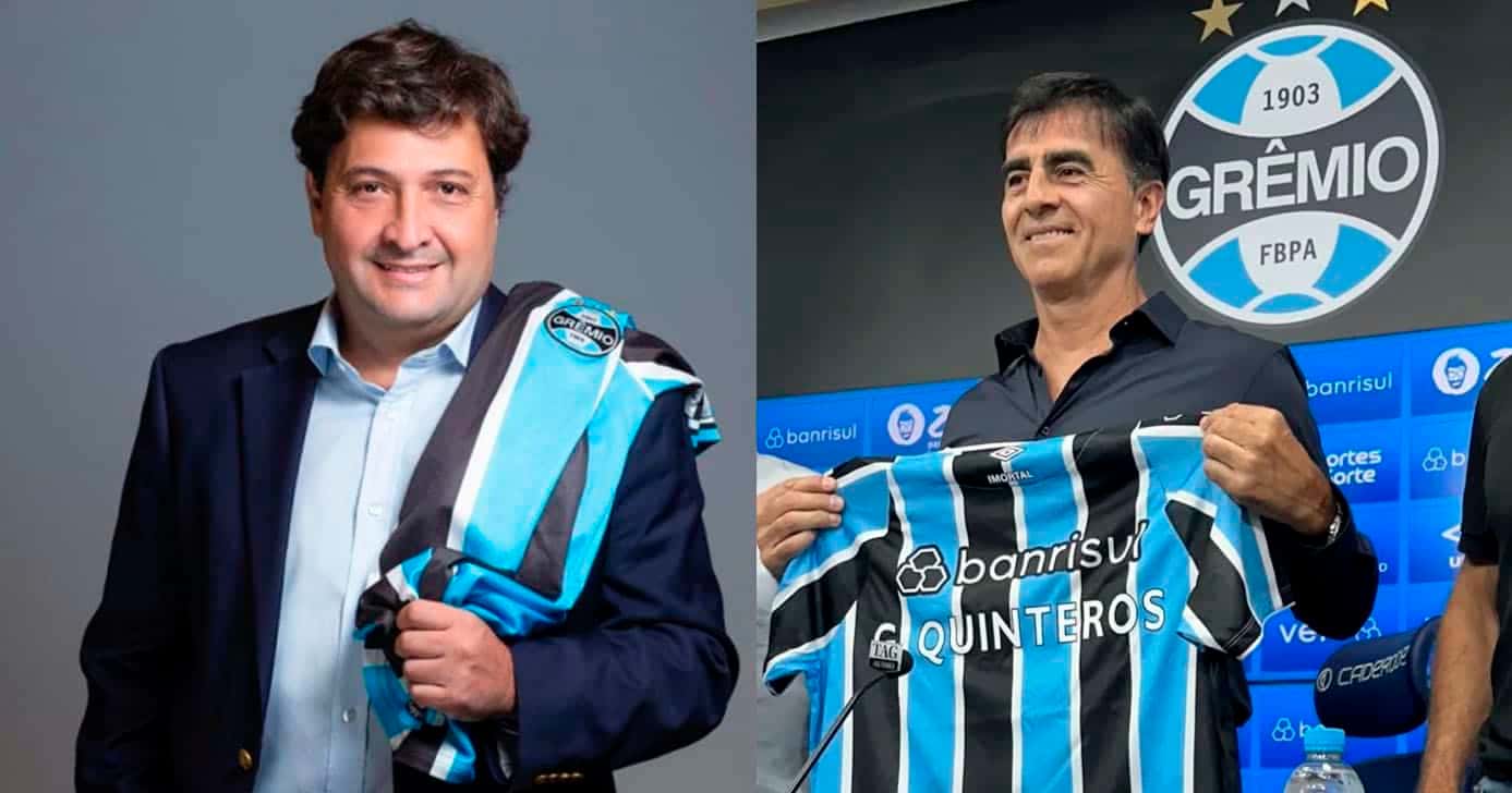 Guerra e Quinteros (Foto: @Gremio / X)