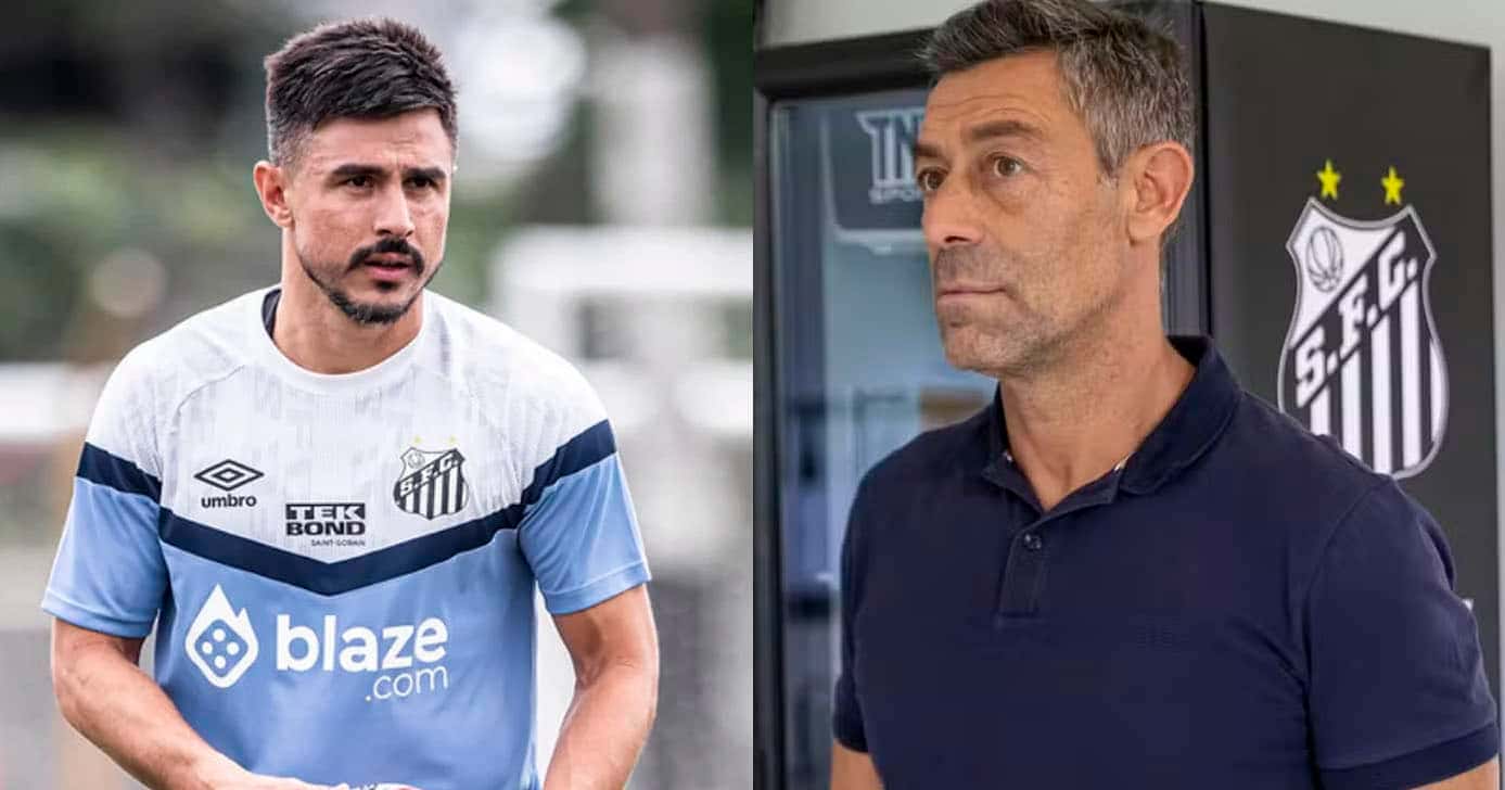 Santos - Bigode (Foto: Raul Baretta / Santos ) - Pedro Caixinha (Foto: Raul Baretta/Santos)
