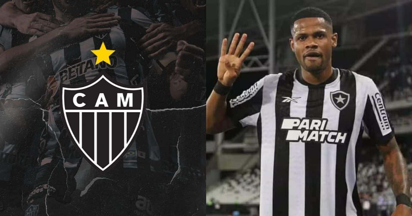 Junior Santos é o novo reforço do Atlético-MG (Reprodução/Montagem TV Foco/Canva)