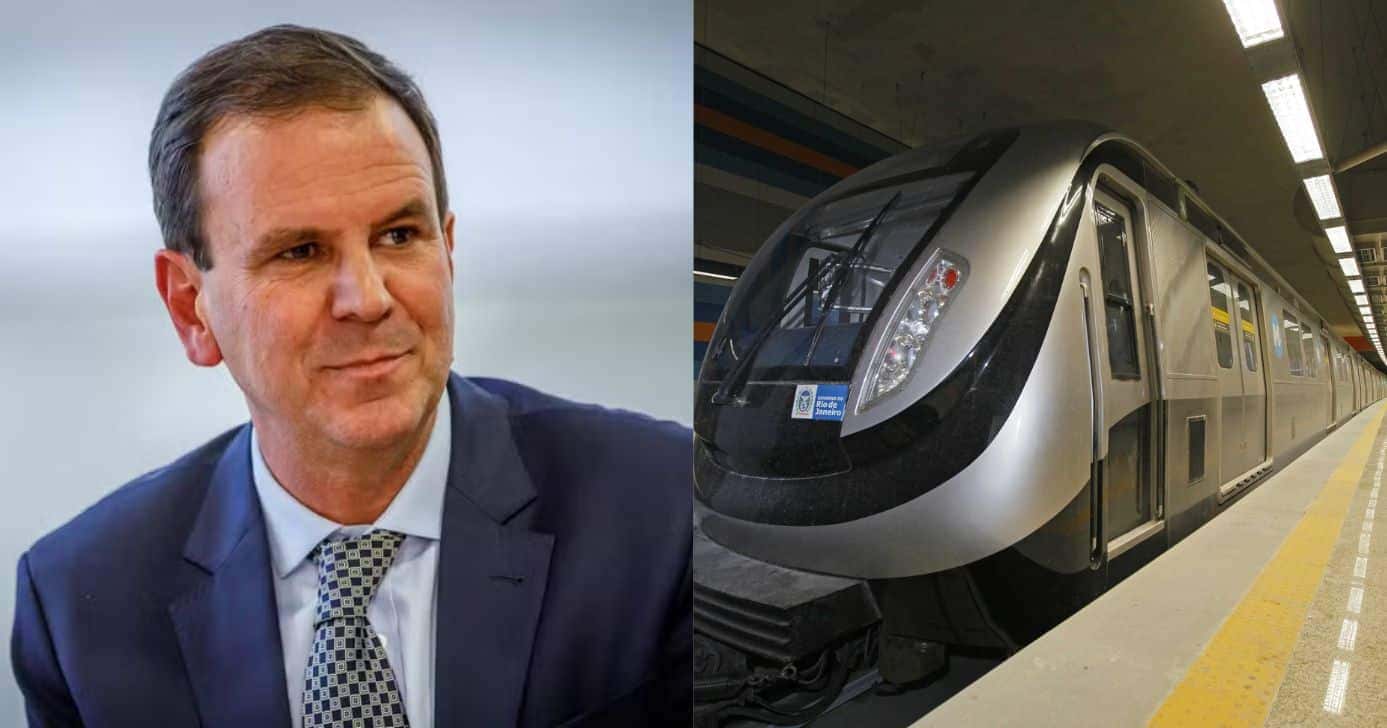 Metrô do RJ e Eduardo Paes (Reprodução/O Globo/Wikipédia)