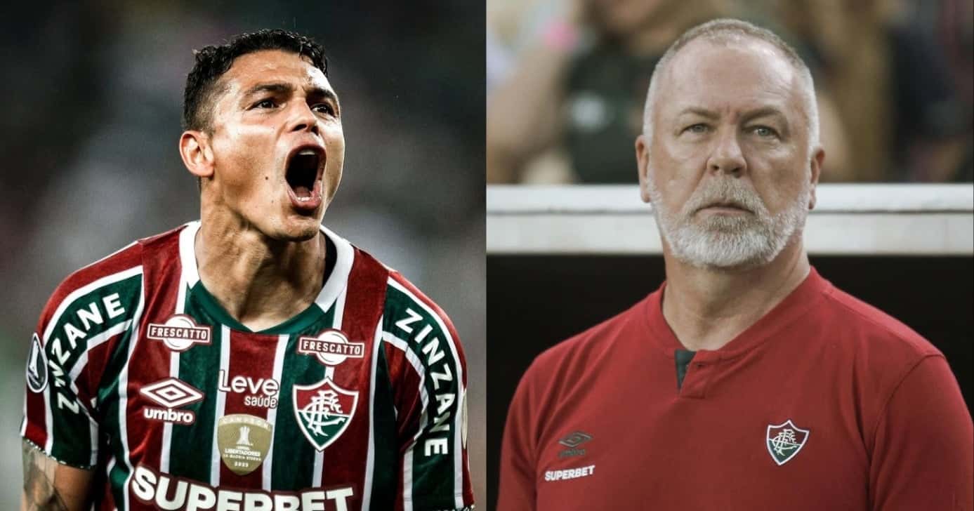 Thiago Silva e Mano Menezes (Foto: Montagem/TV Foco)