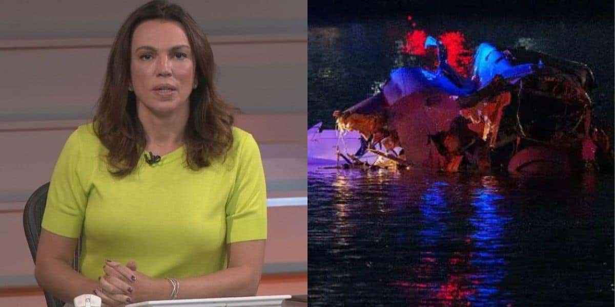 Ana Paula Araújo confirma trágica queda de avião na Globo (Reprodução: Globo)