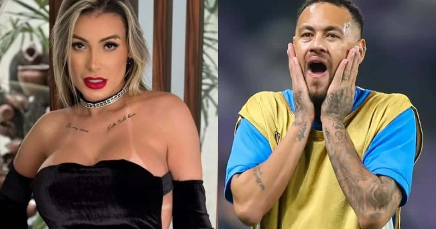 “Não conseguiu”: Andressa Urach expõe o que Neymar faz no sexo (Foto: Reprodução/Montagem TV Foco)