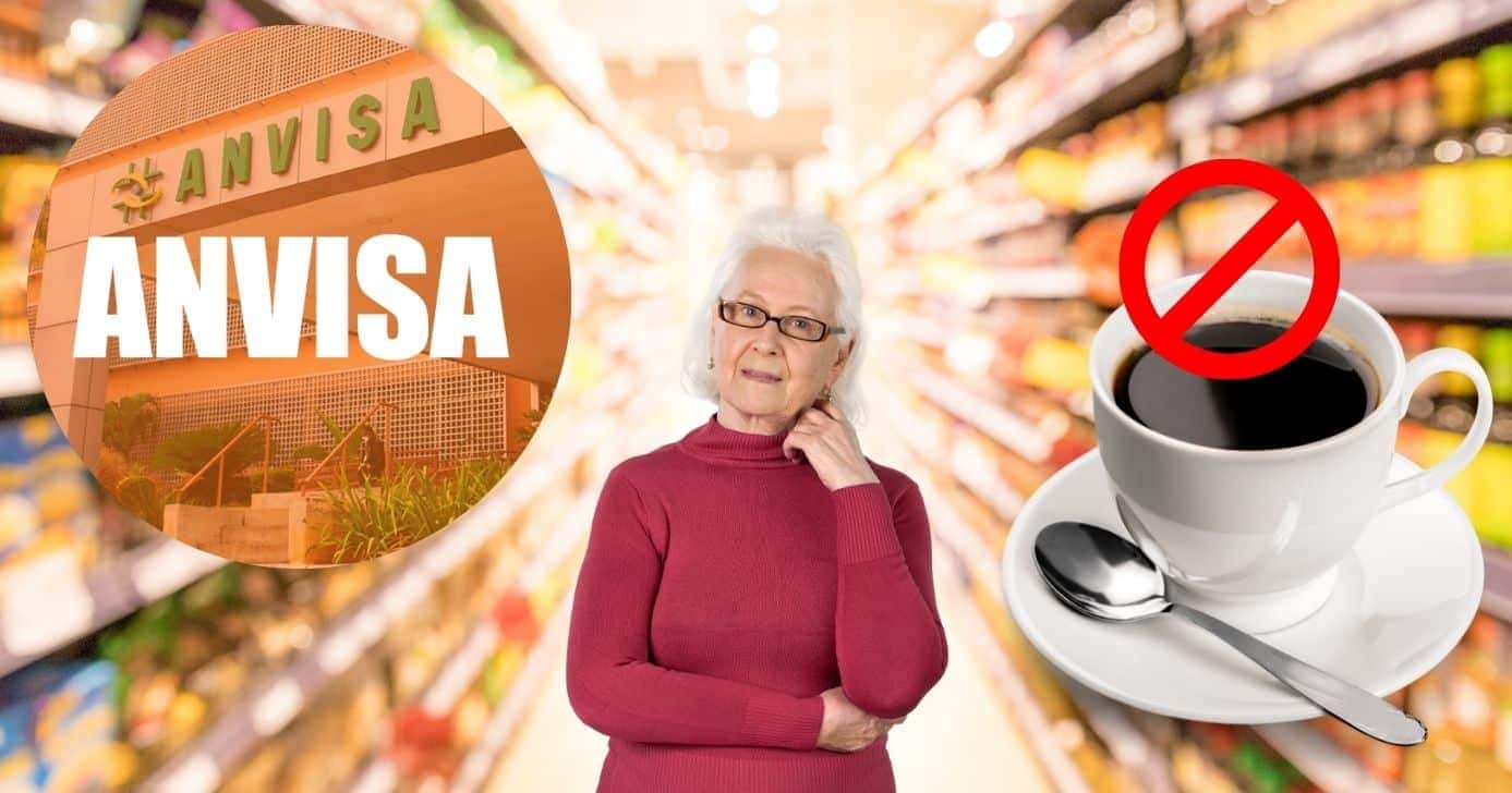 Anvisa, idosa, mercado e café (Foto: Reprodução / Canva / Montagem TV Foco)