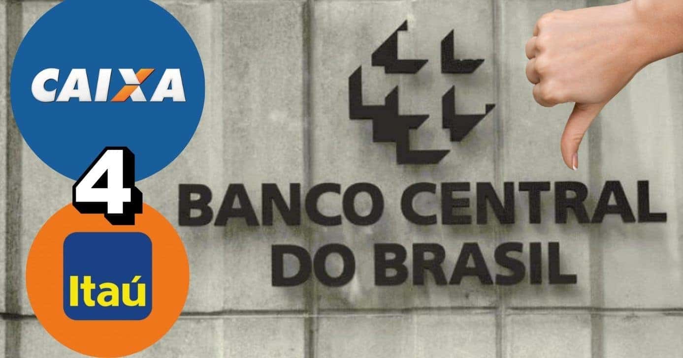 Caixa, Itaú e Banco Central (Foto: Reprodução / Canva / Montagem TV Foco)