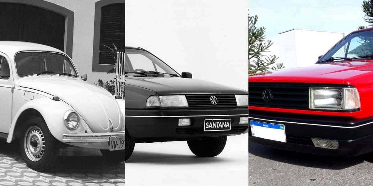 Ressurreição do Fusca, Santana e Voyage, da Voslkswagen (Reprodução: Montagem TV Foco)