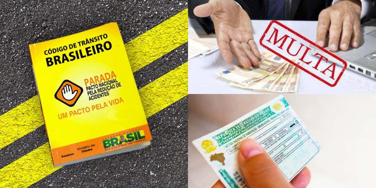 Lei de trânsito com multa e suspensão da CNH em 2025 (Reprodução: Montagem TV Foco)