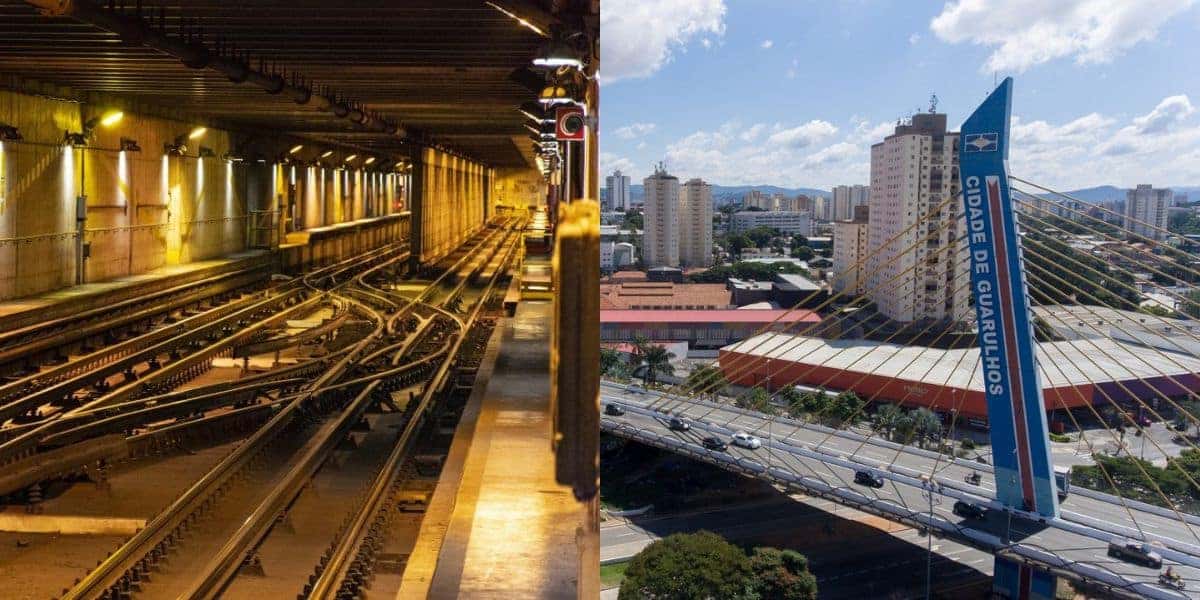 Nova linha de metrô e 2 estações em Guarulhos (Reprodução: Montagem TV Foco)