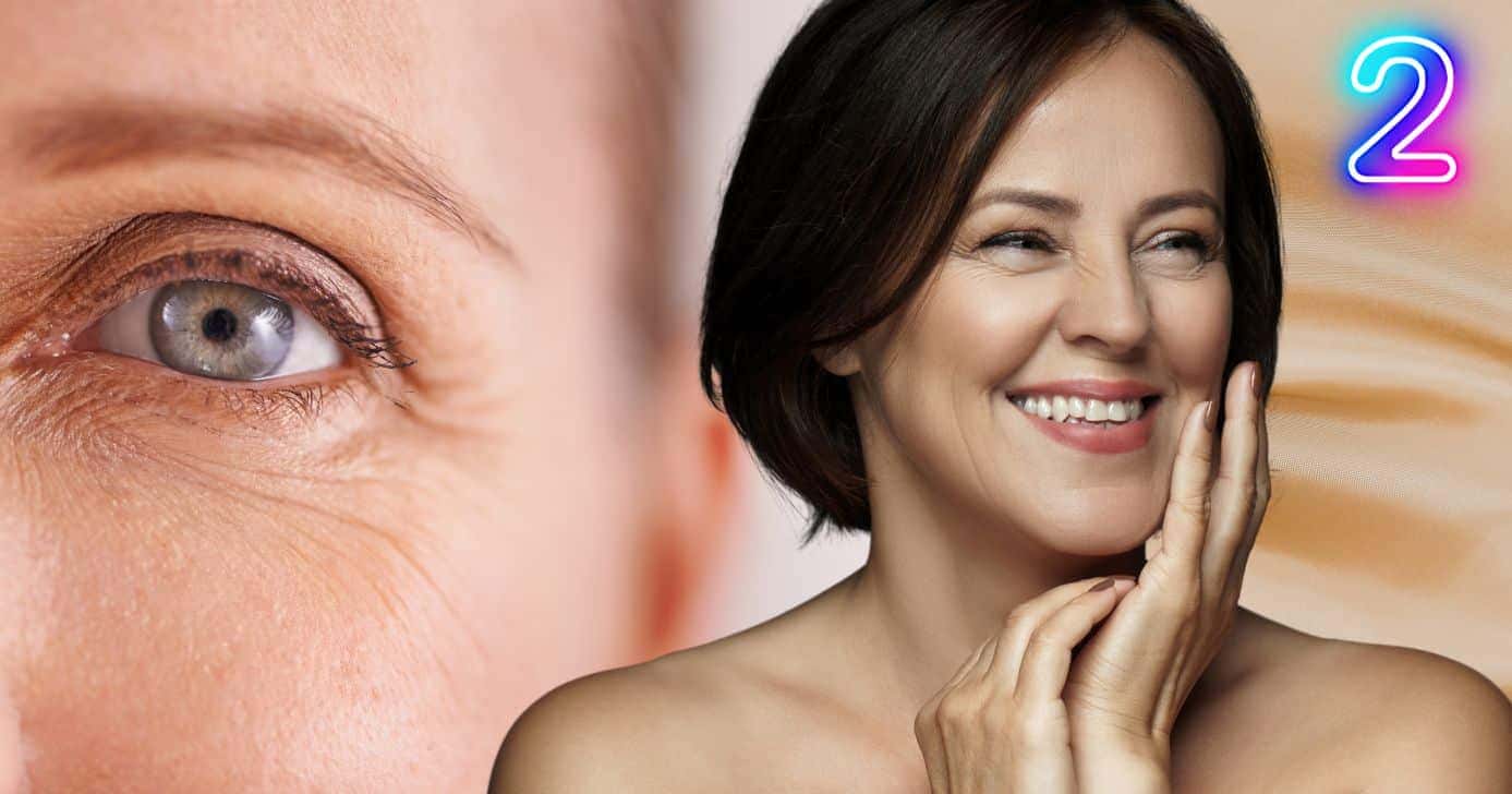Mulher com e sem rugas (Foto: Reprodução / Canva / Montagem TV Foco)