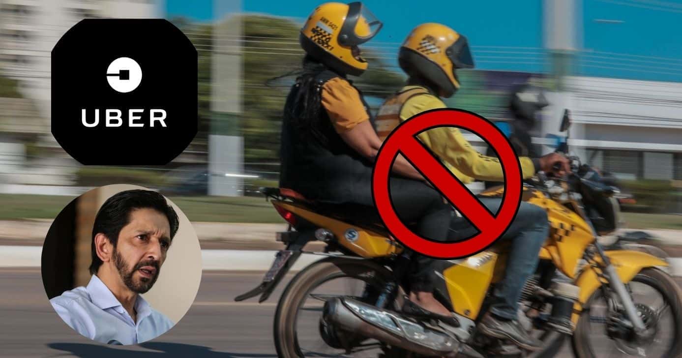 Logo da Uber, Ricardo Nunes e 99Moto (Foto: Reprodução / Canva / Montagem TV Foco)