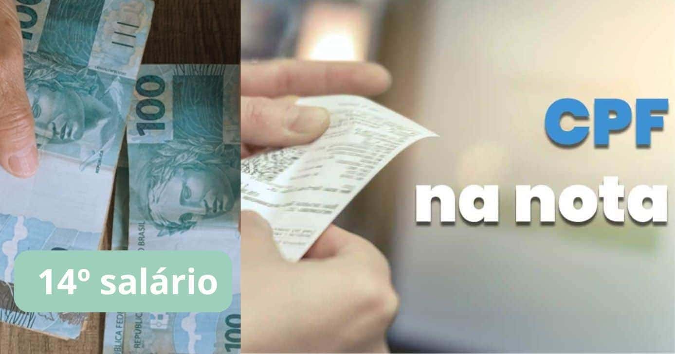 14º salário / CPF na nota - Montagem: TVFOCO