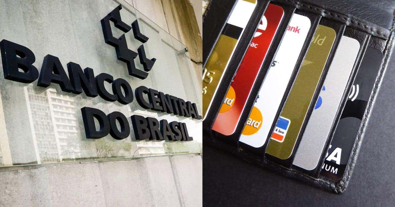 Banco Central e cartões de crédito (Fotos: Reproduções / Aloisio Maurício / Canva)