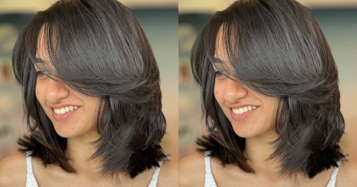 Corte de cabelo Butterfly cut curto - Foto: Internet