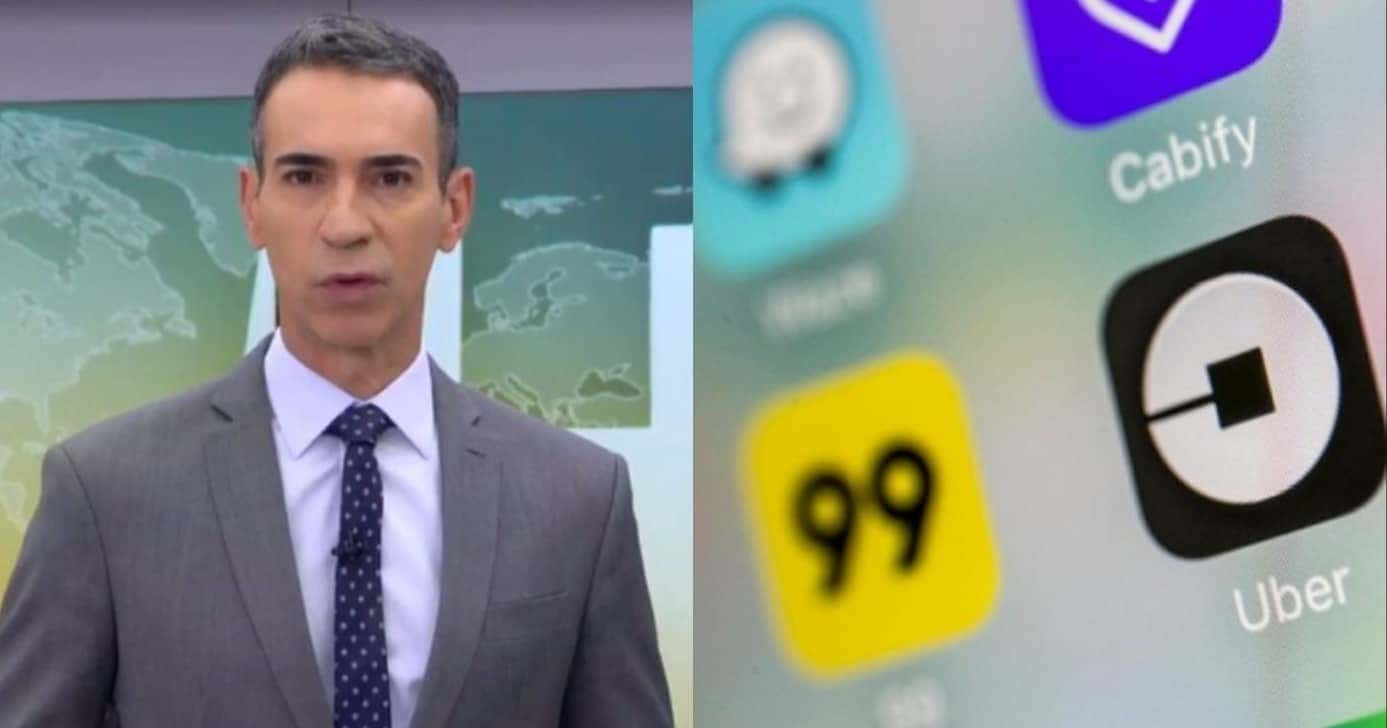 César Tralli, Uber e 99 (Foto: Reprodução/ Internet)