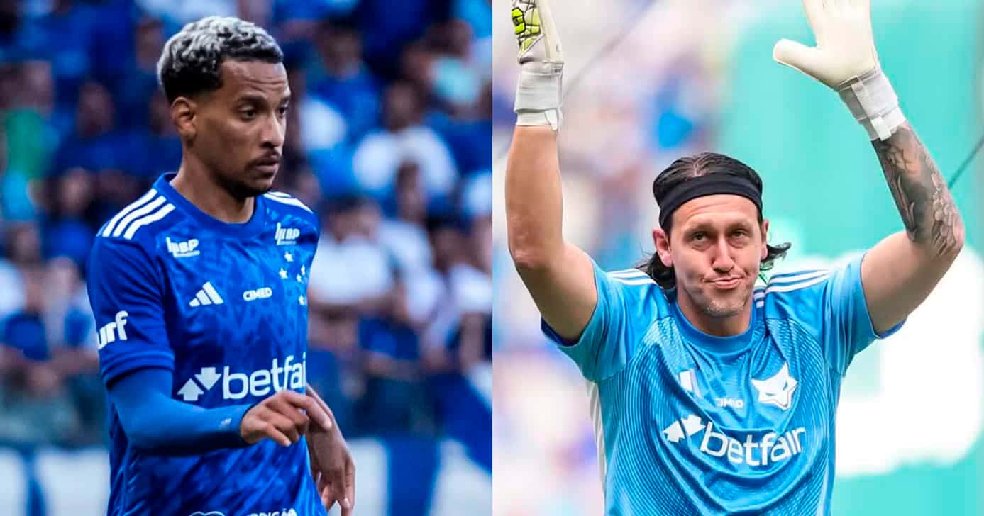 Cruzeiro - Matheus Pereira e Cássio (Foto: Reprodução)
