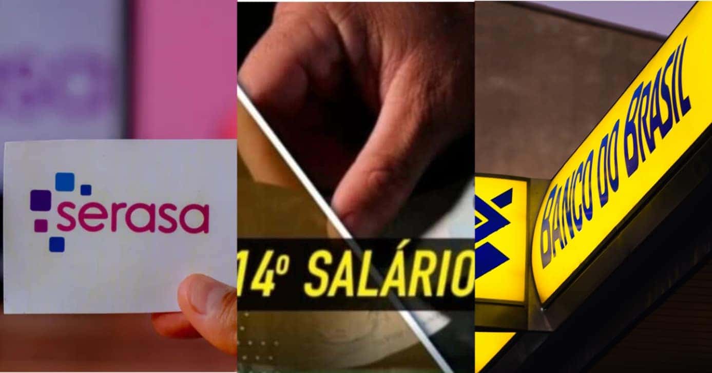 Comunicado do Serasa traz quem pode receber 14º do Banco do Brasil - Foto: Montagem