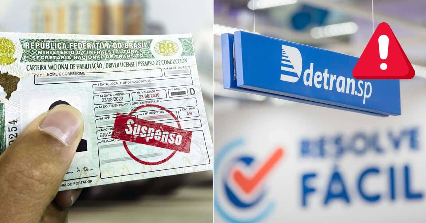 Detran - Suspensão da CNH (Reprodução/Montagem TV Foco/Canva)