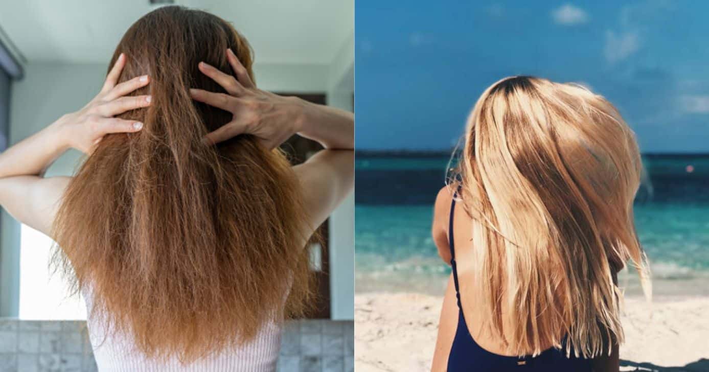 Máscara com 4 ingredientes protege o cabelo da água do mar (Reprodução/Montagem TV Foco/Canva)