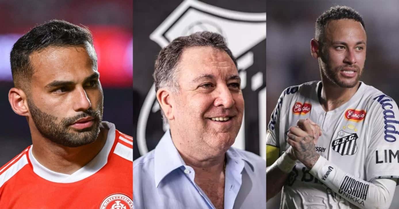 Thiago Maia, Marcelo Teixeira, Neymar, Santos (Foto: Reprodução/ Internet)