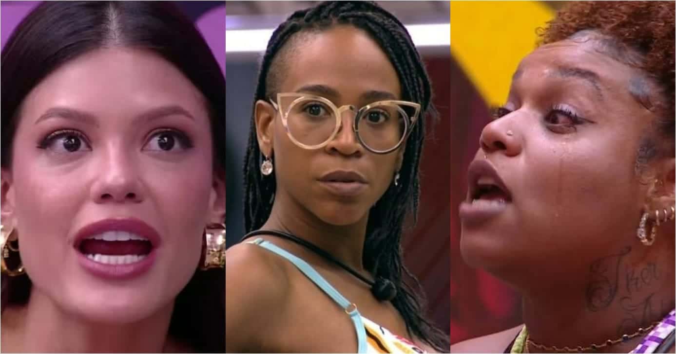 Reencarnação de Karol Conka: Vitória e Camila brigam no BBB25 (Foto: Reprodução/Montagem TV Foco)