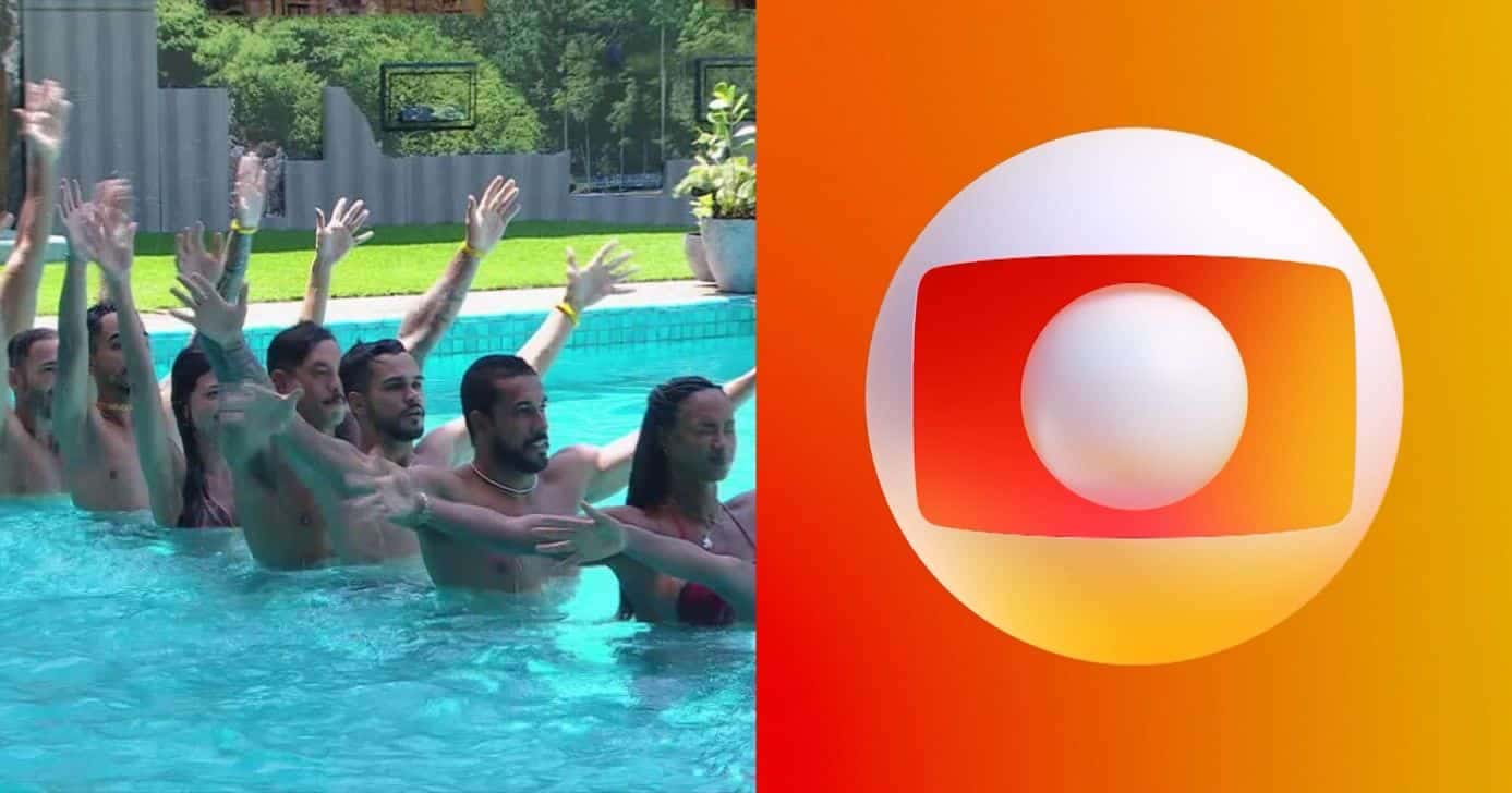 Elenco aproveitou manhã de sol na piscina do BBB25 (Foto: TV Globo)