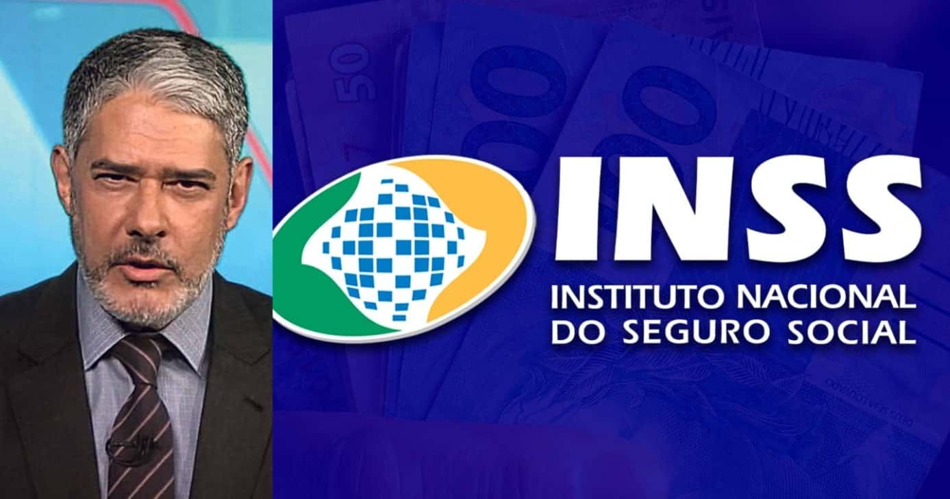 William Bonner paralisa JN com nova lei do INSS - (Montagem / TV FOCO)