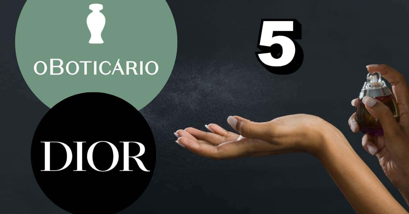 Perfumes da marca e Dior (Foto: Reprodução / Boticário / Montagem TV Foco)