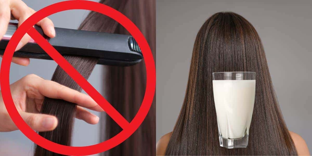 Alisar cabelo com receita com leite para dar adeus a chapinha (Reprodução: Montagem TV Foco)