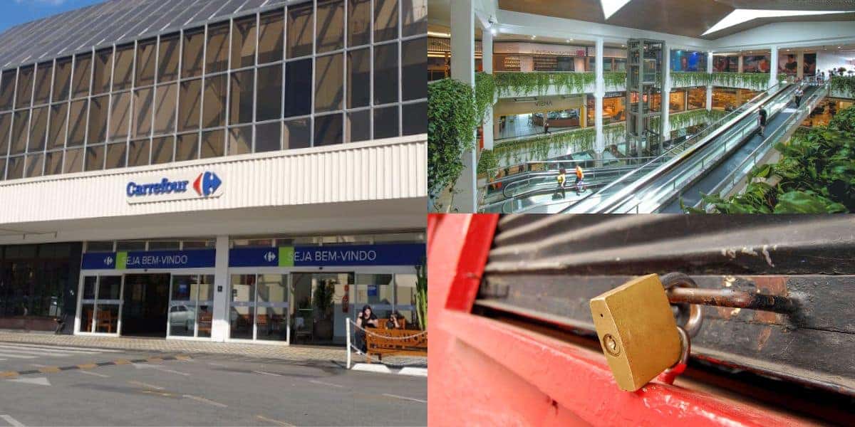 Carrefour fechou unidade em Shopping de São Paulo (Reprodução: Montagem TV Foco)