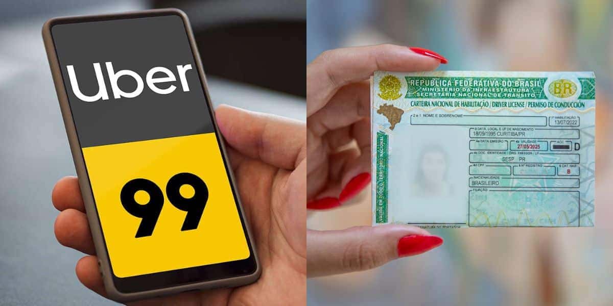 Lei anunciada com 80pontos na CNH a motoristas da Uber e 99 (Reprodução: Montagem TV Foco)