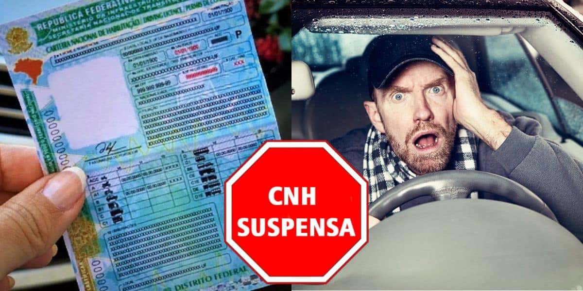 CNH suspensa por conta de dívidas à lista de motoristas (Reprodução: Montagem TV Foco)