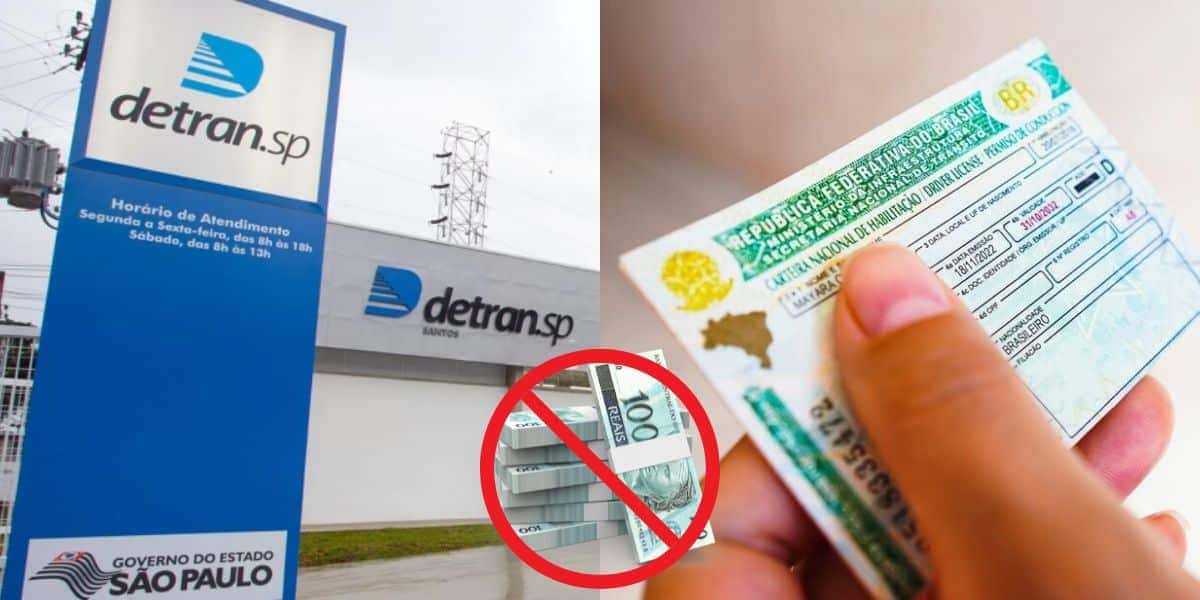 Detran-SP confirma isenção em pagamento na CNH (Reprodução: Montagem TV Foco)