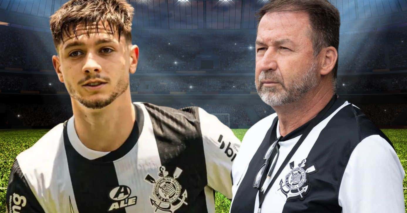 Garro e Augusto Melo (Foto: Reprodução / Corinthians / Montagem TV Foco)